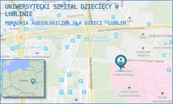 PORADNIA AUDIOLOGICZNA DLA DZIECI - UNIWERSYTECKI SZPITAL DZIECIĘCY W LUBLINIE - PROF. ANTONIEGO GĘBALI 6,  LUBLIN