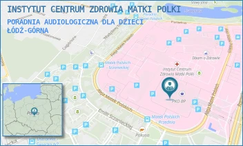 PORADNIA AUDIOLOGICZNA DLA DZIECI - INSTYTUT CENTRUM ZDROWIA MATKI POLKI - UL. RZGOWSKA 281/289,  ŁÓDŹ-GÓRNA