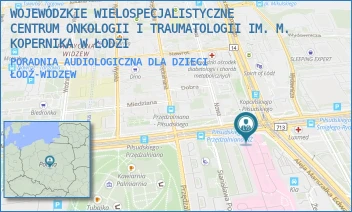 PORADNIA AUDIOLOGICZNA DLA DZIECI - WOJEWÓDZKIE WIELOSPECJALISTYCZNE CENTRUM ONKOLOGII I TRAUMATOLOGII IM. M. KOPERNIKA W ŁODZI - AL. MARSZ. JÓZEFA PIŁSUDSKIEGO 71,  ŁÓDŹ-WIDZEW